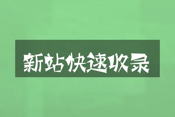 新站快速收录